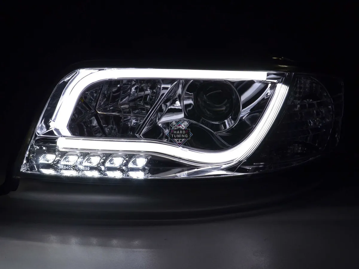 Передние фары AUDI A6 С5 1997-2001 HEADLIGHTS TUBE LIGHT fits черные