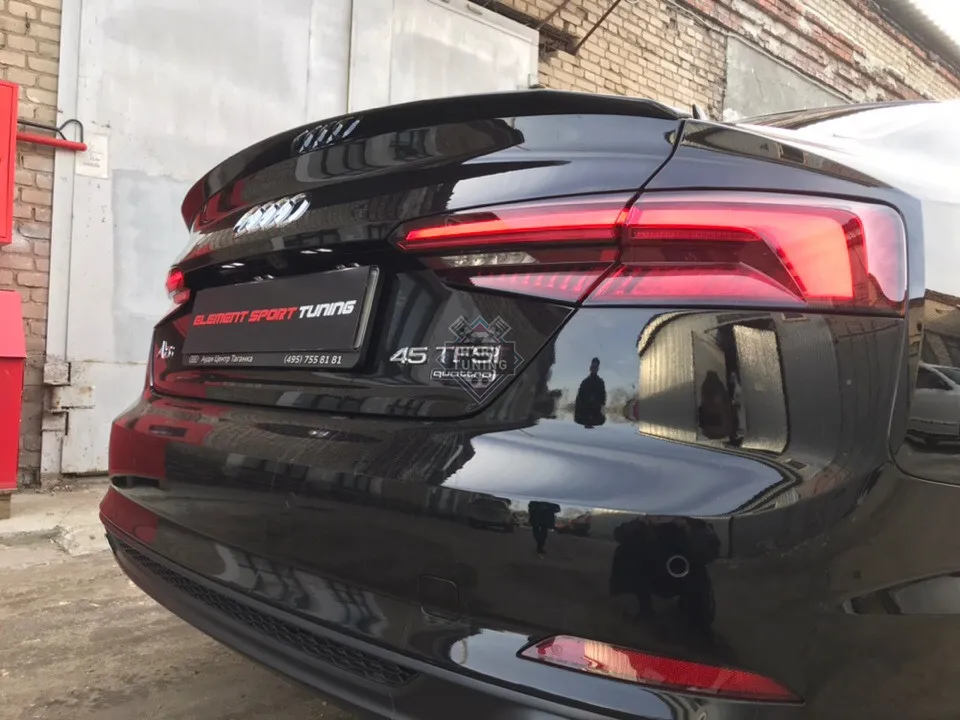 Спойлер лип широкий Audi A5 F5 (B9) Coupe (купэ)