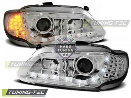 Передние фары Renault Megane/Scenic (1996-1999) Daylight хром