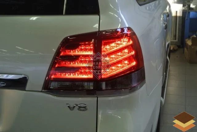 ЗАДНИЕ ФОНАРИ ТОЙОТА ЛЕНД КРУЗЕР 200 «LEXUS LX570 STYLE» Красный / Тонированный