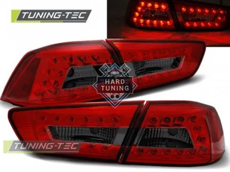 Задние фонари Mitsubishi Lancer 10 Sedan (2008-2011) LED красно-тонированные