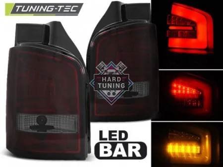 Задние фары VW T5 (2003-2009) LED BAR TAIL LIGHTS fits красно-тонированные