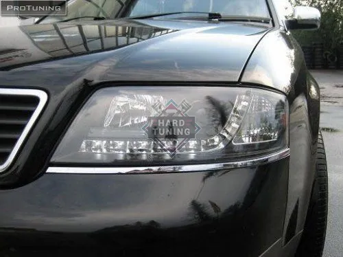 Передние фары AUDI A6 1997-2001 HEADLIGHTS DAYLIGHT fits черные