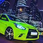 Передний бампер LEXUS STYLE Hyundai Solaris 1 (2010-2014) АБС пластик