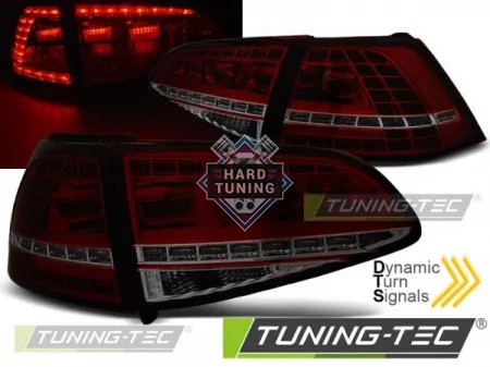 Задние фонари VW GOLF 7 (2012-2017) LED TAIL LIGHTS SPORT SEQ fits красно-тонированные