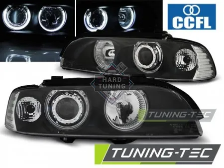 Передние фары BMW E39 (1995-2003) HEADLIGHTS ANGEL EYES CCFL fits черные