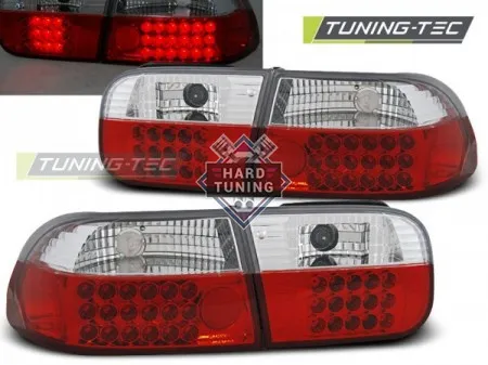 Задние фонари Honda Civic (1991-1995) 2D/4D LED красно-белые