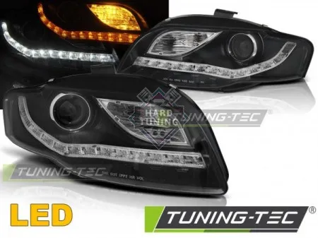Передние фары AUDI A4 B7 2004-2008 HEADLIGHTS DAYLIGHT fits черные