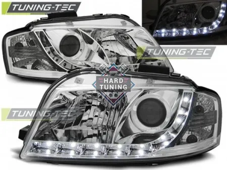 Передние фары AUDI A3 8P 2003-2008 HEADLIGHTS DAYLIGHT fits хром