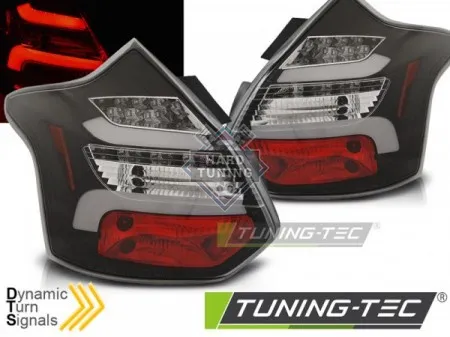 Задние фонари Ford Focus 3 (2011- 2014) Hatchback LED BAR SEQ IND. черные