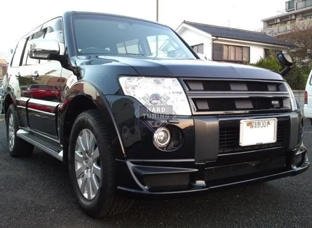 Накладка на передний бампер ROAR Mitsubishi Pajero 4 (2006-2012) ABS пластик