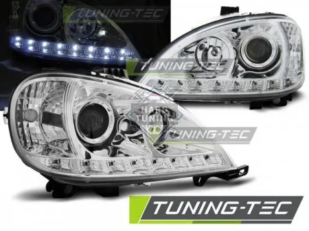 Передние фары Mercedes W163 ML M-Class (1998-2001) Daylight хром