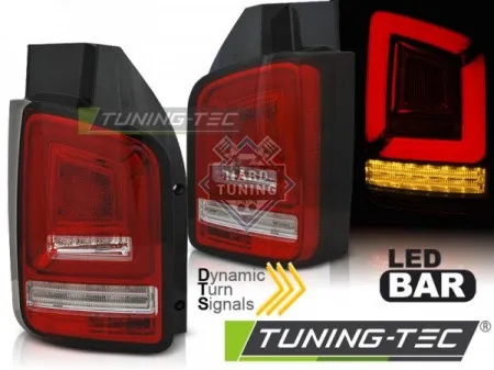 Задние фары VW T6 (2015-2019) TR LED BAR TAIL LIGHTS SEQ fits красно-белые