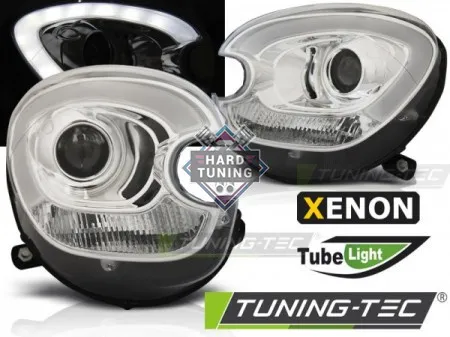 Передние фары BMW MINI (COOPER) R60 R61 COUNTRYMAN (2010-2014) XENON HEADLIGHTS TUBE LIGHT fits хром