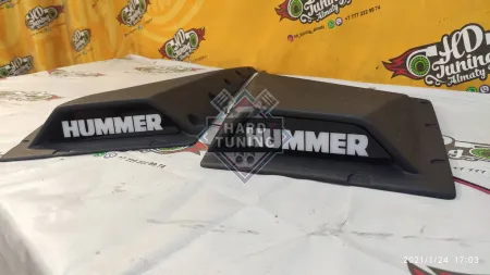 Sides hood scoop L+R with LIGHTS Hummer H2