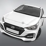 Передний бампер MERCEDES-STYLE под ДХО Hyundai Solaris 2 (2017-2020)