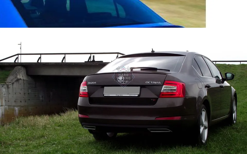 Имитация насадок глушителя Skoda Octavia III A7 (2013 - н.в.) под покраску