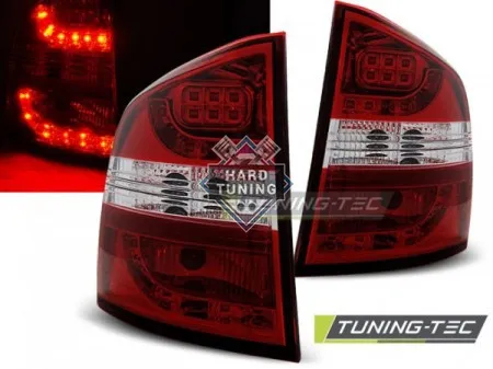 Задние фонари Skoda Octavia 2 Kombi (2004-2012) LED красно-белые