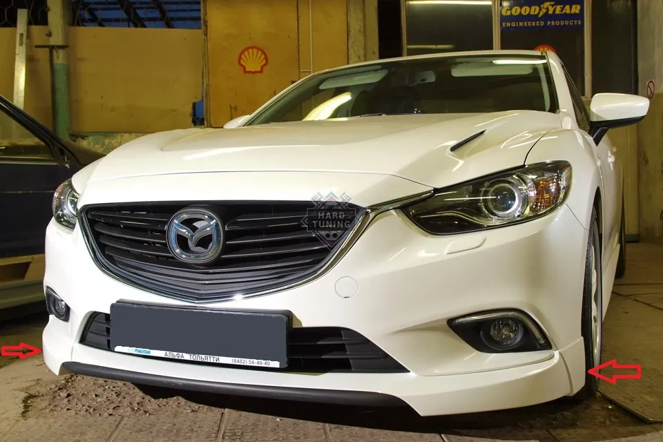 Клыки переднего бампера SKY ACTIV SPORT Mazda 6 GJ 2013-н.в.