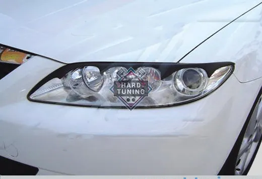 Накладки на фары фигурные Mazda 6 GG стеклопластик