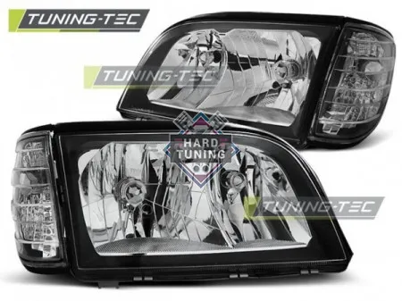 Передние фары Mercedes W140 S-Class (1991-1998) черные