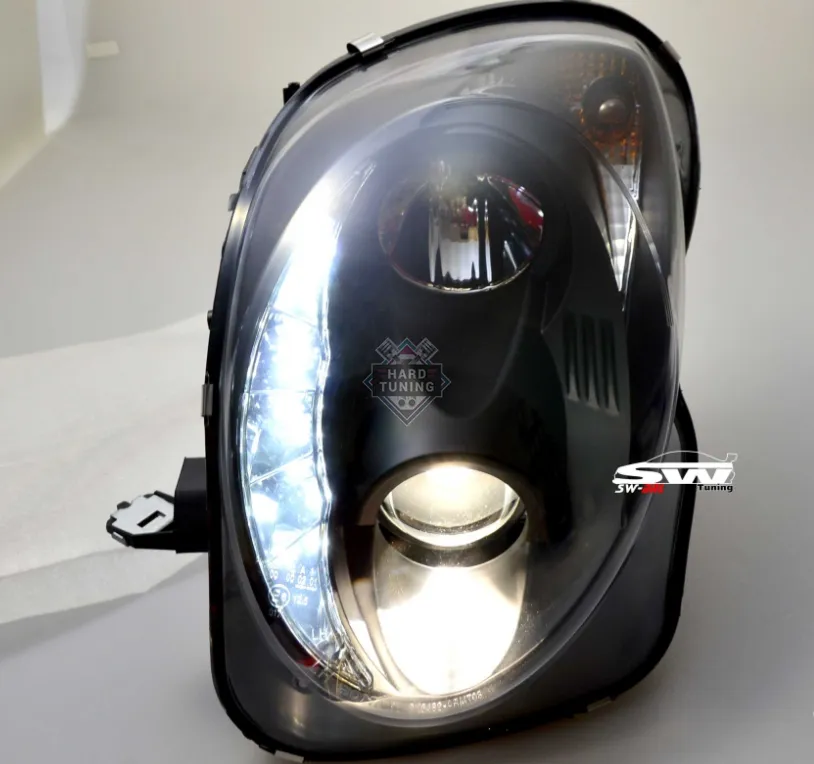 Передние фары Alfa Romeo Mito (2008-2019) TRU DRL черные