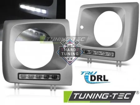 Передние фары Mercedes W461,W463 G-Class (2001-2012) LED DRL серебристые