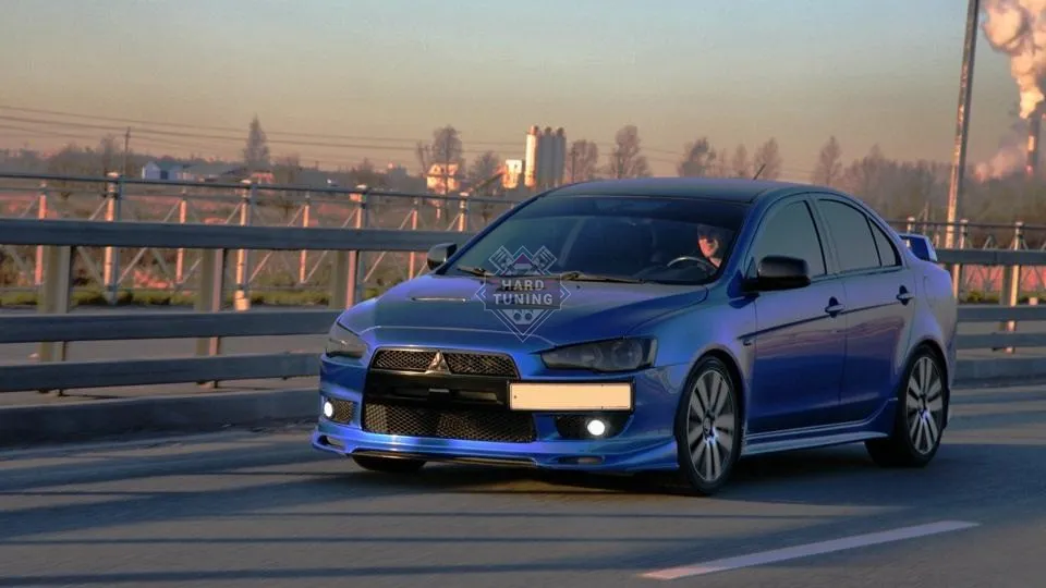 Обвес ZODIAK (под одиночный/под двойной выхлоп) Mitsubishi Lancer 10 (2007-2011) ABS пластик