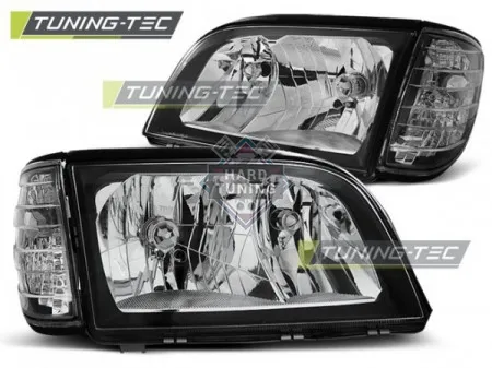 Передние фары Mercedes W140 S-Class (1991-1998) черные