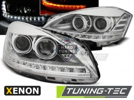 Передние фары Mercedes W221 (2005-2009) Xenon Daylight хром