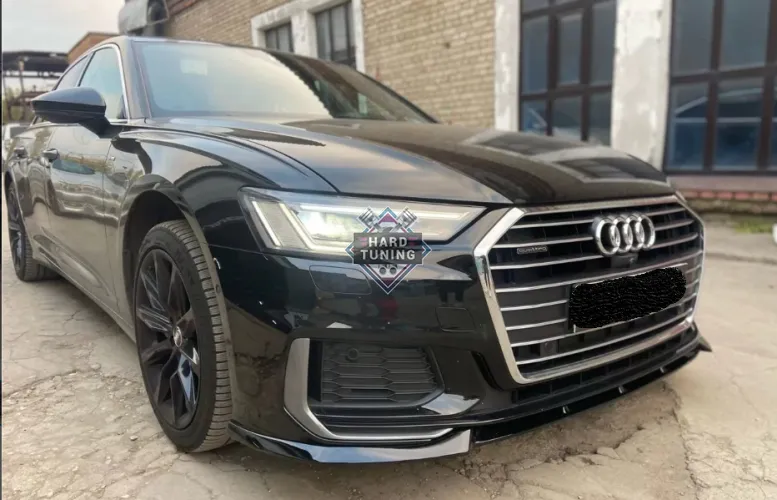 Сплиттер на передний бампер Audi A6 C8 (2018-2023)