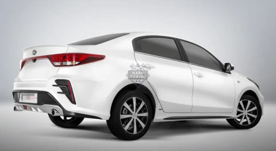 Задний бампер ROTOR NEW KIA Rio 4 (2020+) под штатный / под двойной выхлоп