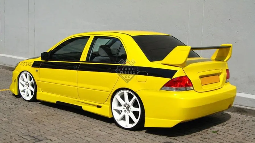 Спойлер EVO высокий цельный Mitsubishi Lancer 9 (2003-2009) стеклопластик (отличное качество)