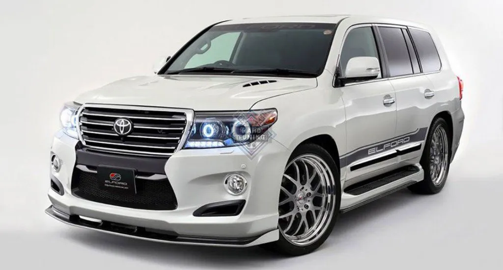 Элерон переднего бампера Elford Toyota Land Cruiser 200 (2012-2015)