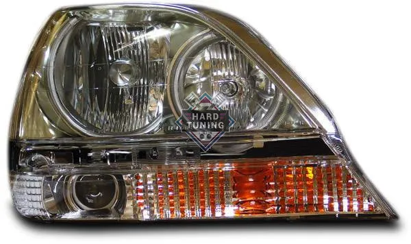 Передние фары, ангельские глазки, Lexus RX300 2001-2003. Хром.
