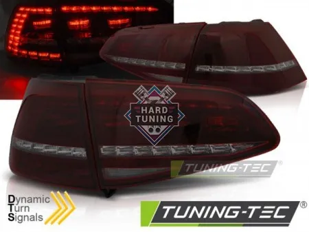 Задние фонари VW GOLF 7 (2012-2017) LED TAIL LIGHTS SPORT SEQ fits красно-тонированные