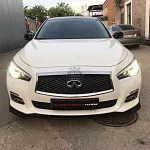 Сплиттер переднего бампера Infiniti Q50 дорестайлинг (обычная модель)