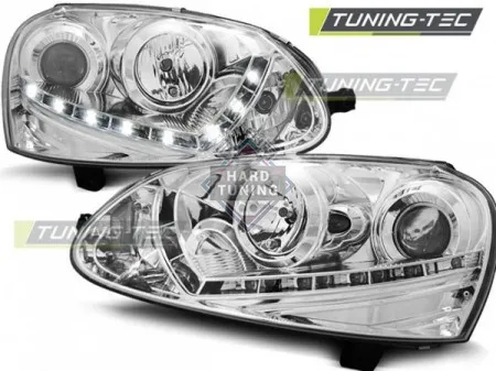 Передние фары Volkswagen Golf 5 (2003-2008) Daylight хром