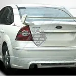 Накладка на задний бампер  Ford Focus 2 Дорестайлинг Седан
