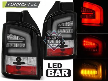 Задние фары VW T5 (2003-2009) LED BAR TAIL LIGHTS fits черные