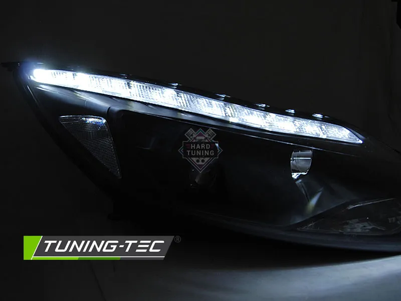 Передние фары Ford Focus 3 (2011- 2014) LED черные