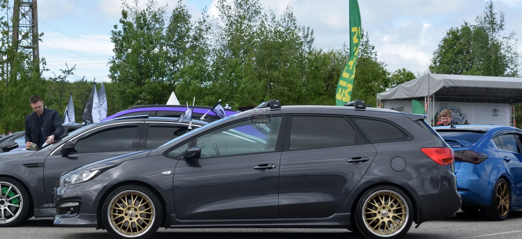 Накладки на пороги до брызговиков KIA CEED 2 JD HB, SW 2012-2018