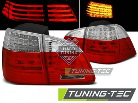 Задние фонари Mercedes W204 Kombi (2007-2010) LED Bar красно-белые
