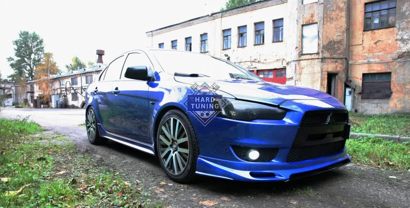 Обвес ZODIAK (под одиночный/под двойной выхлоп) Mitsubishi Lancer 10 (2007-2011) ABS пластик