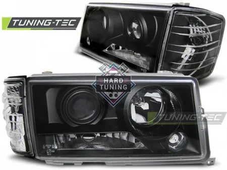Передние фары Mercedes W201/190 (1982-1993) черные