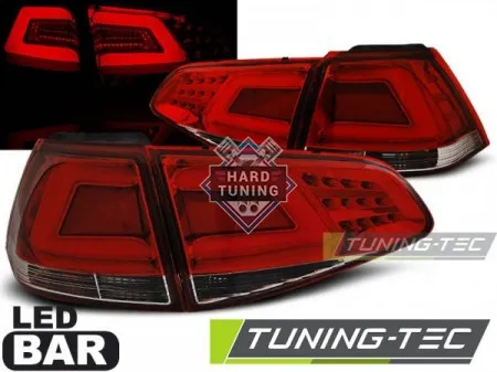 Задние фонари VW GOLF 7 (2012-2017) LED BAR TAIL LIGHTS fits красно-белые