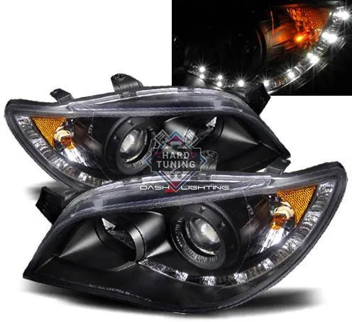 Фары Субару Импреза (Subaru Impreza WRX 2005-2007), черные.