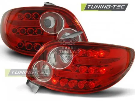 Задние фонари Peugeot 206 (1998-2012) LED красно-белые