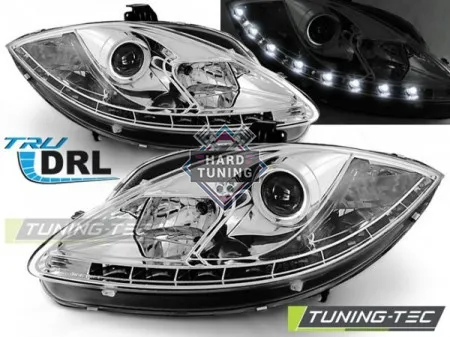 Передние фары Seat Leon / Altea (2009-2012) True DRL хром