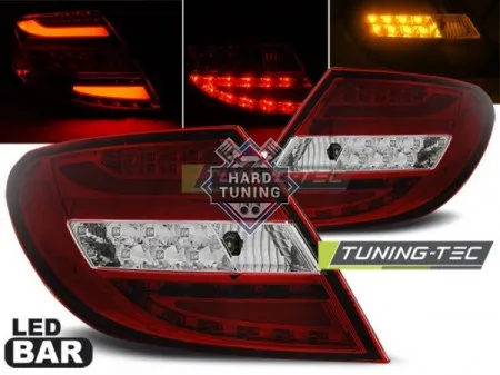 Задние фонари Mercedes W204 Sedan (2007-2010) LED Bar красно-белые